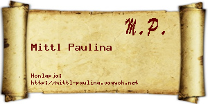 Mittl Paulina névjegykártya